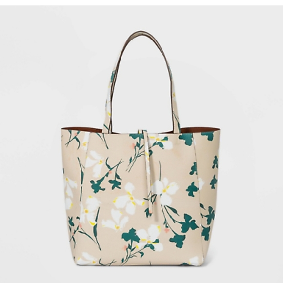 a new day Handbags - A New Day floral reversible tote